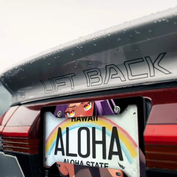 Yoruichi Shihoin v1 Cat Onmitsukido Corps Commander Shinigami Soul Society Gotei 13 Waifu Anime Manga Printed Aluminum Composite Car License Plate Frame>