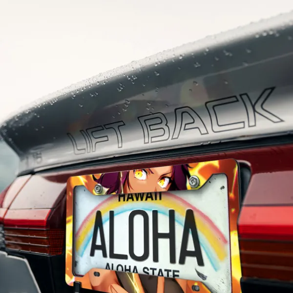 Yoruichi Shihoin v2 Cat Onmitsukido Corps Commander Shinigami Soul Society Gotei 13 Waifu Anime Manga Printed Aluminum Composite Car License Plate Frame>