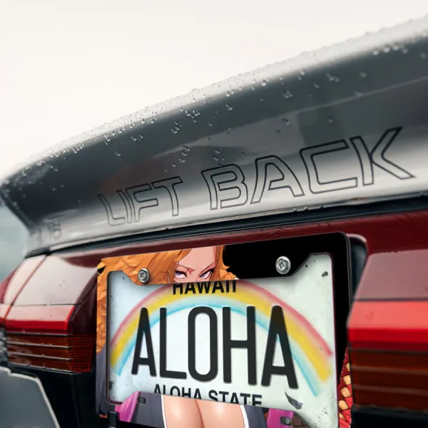 Rangiku Matsumoto v1 Haineko Lieutenant Shinigami Seireitei Soul Society Gotei 13 Waifu Boobs Anime Manga Printed Aluminum Composite Car License Plate Frame>