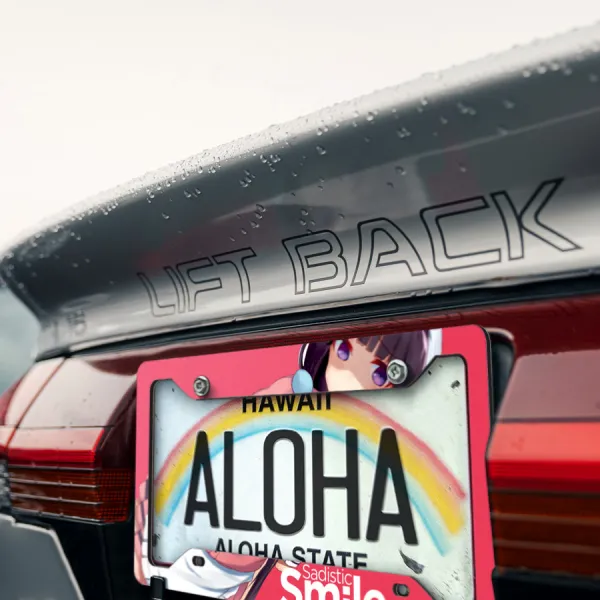 Maika Sakuranomiya v2 Idol Sadistic Smile Cafe Stile Sexy Hot Boobs Anime Manga Girl Printed Aluminum Composite Car License Plate Frame>