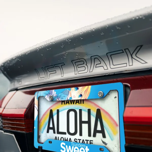 Kaho Hinata v2 Idol Tsundere Sweet Cafe Stile Sexy Hot Boobs Anime Manga Girl Printed Aluminum Composite Car License Plate Frame>