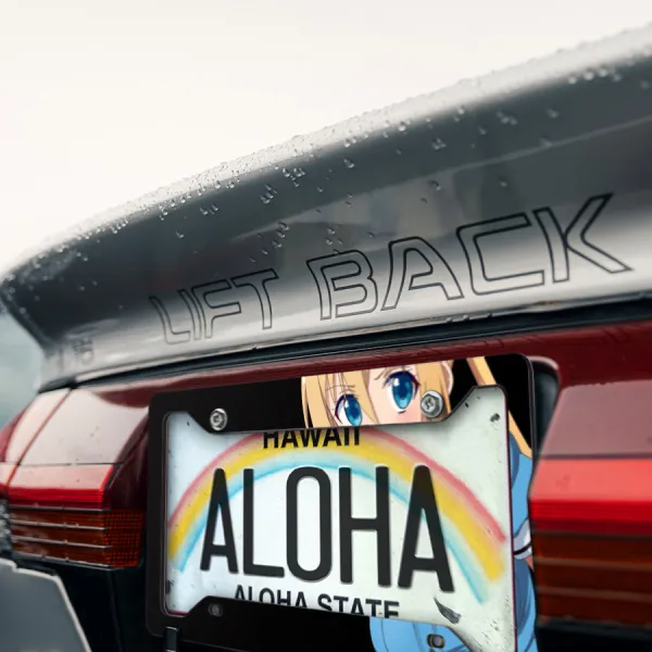 Kaho Hinata v1 Idol Tsundere Sweet Cafe Stile Sexy Hot Boobs Anime Manga Girl Printed Aluminum Composite Car License Plate Frame>