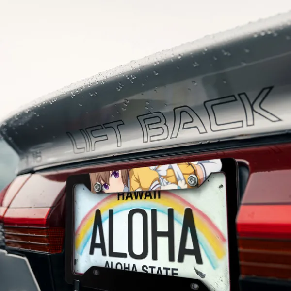 Mafuyu Hoshikawa v1 Idol Imouto Sister Cafe Stile Sexy Hot Boobs Anime Manga Girl Printed Aluminum Composite Car License Plate Frame>