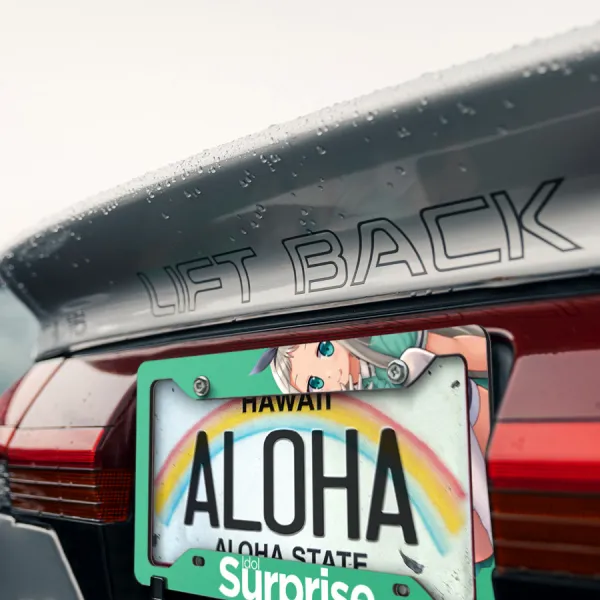 Hideri Kanzaki v2 Idol Surprise Cafe Stile Sexy Hot Boobs Anime Manga Girl Printed Aluminum Composite Car License Plate Frame>