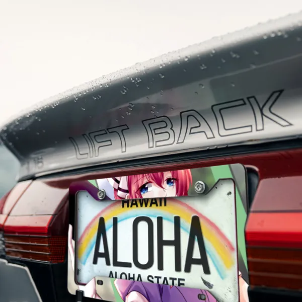Miu Amano v1 Idol Oneesan Sadistic Older Sister Cafe Stile Sexy Hot Boobs Anime Manga Girl Printed Aluminum Composite Car License Plate Frame>