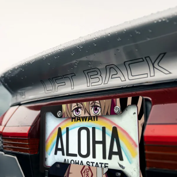 Shura Kirigakure v2 Sexy Hot Boobs Rin Okumura Yamada True Cross Academy Exwires Anime Manga Printed Aluminum Composite Car License Plate Frame>