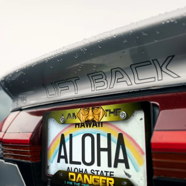 Walter White Heisenberg v3 Danger One Knock Jesse Pinkman Printed Aluminum Composite Car License Plate Frame>