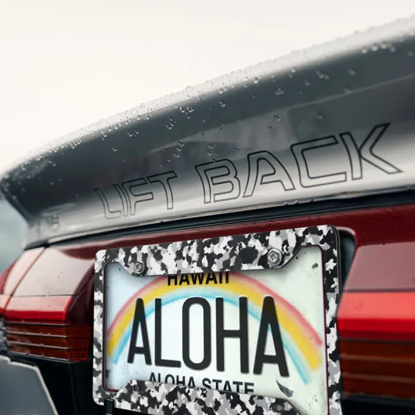 Camo v2 JDM Stance Camouflage Pattern Texture Hunting USA Army US Force Printed Aluminum Composite Car Truck License Plate Frame>