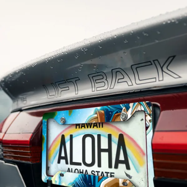 Vegetto v2 Vegito Vegerot Super Saiyan Blue Son Goku Vegeta Potara Earrings Z Super DBZ Kai  Manga Anime Goku Printed Aluminum Composite Car License Plate Frame>