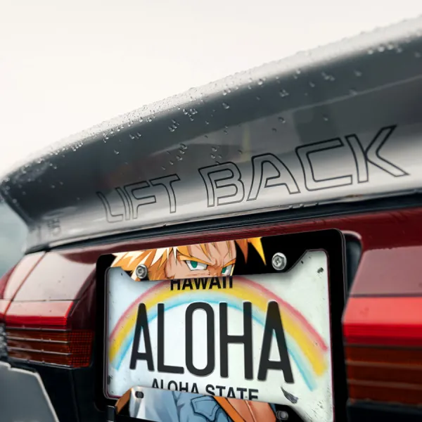 Trunks Brief v1 Future Mirai Saiyan Vegeta Bulma Capsule Corporation Z Super DBZ Kai Anime Manga Printed Aluminum Composite Car License Plate Frame>