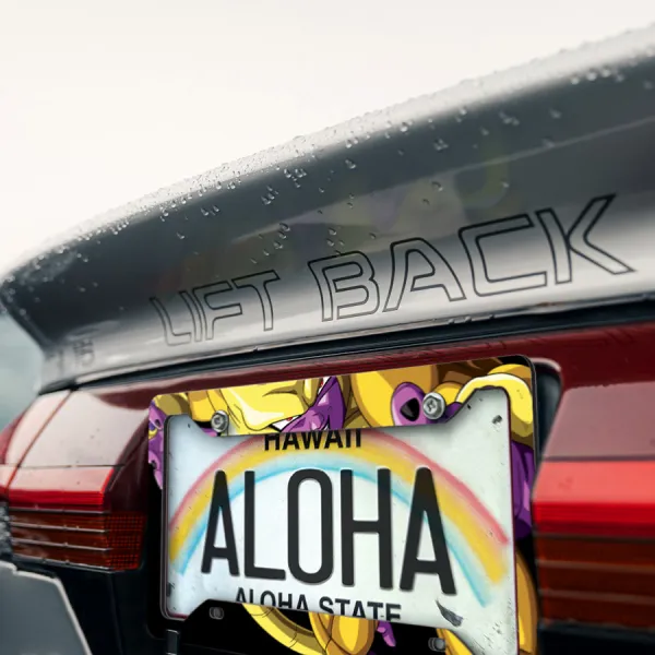 Frieza v3 Golden Freezer Lord Emperor Universe 7 Destruction Goku Saiyan Z Super DBZ Kai Anime Manga Printed Aluminum Composite Car License Plate Frame>