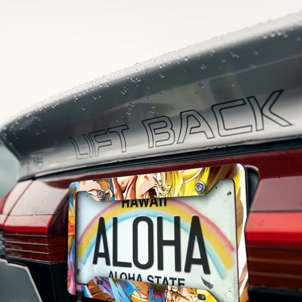 Son Goku v7 Super Saiyan Kakarot Strike Universe 7 Capsule Corp Z DBZ Anime Manga Printed Aluminum Composite Car License Plate Frame>