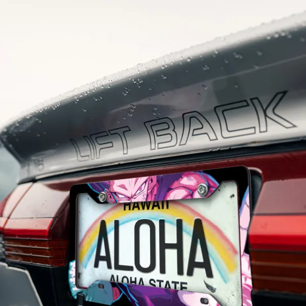 Black Vegeta v4 Prince Fallen Saiyan Armor Bodysuit Universe 7 Frieza Force Z DBZ Kai Anime Manga Printed Aluminum Composite Car License Plate Frame>