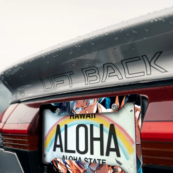 Son Goku v8 Black Super Saiyan Kakarot Strike Universe 7 Capsule Corp Z DBZ Anime Manga Printed Aluminum Composite Car License Plate Frame>