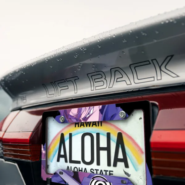 Trunks Brief v2 Future Mirai Saiyan Vegeta Bulma Capsule Corporation Z Super DBZ Kai Anime Manga Printed Aluminum Composite Car License Plate Frame>