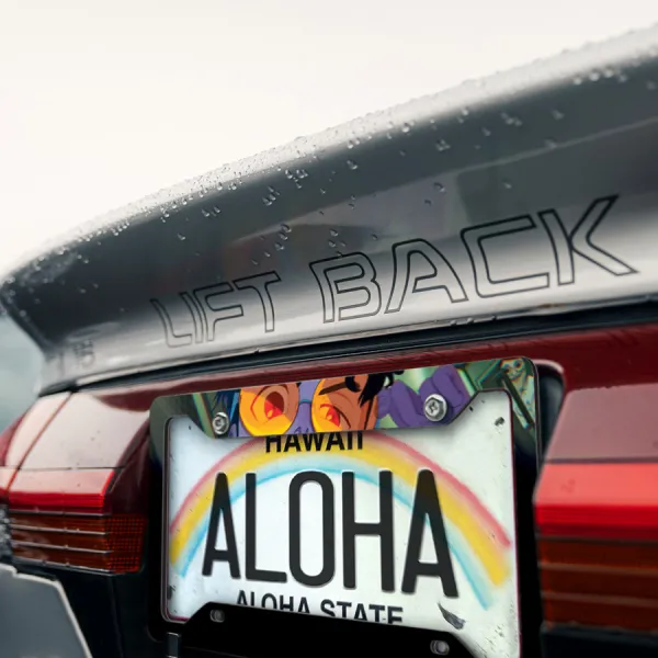 Ken Takakura v1 Okarun Occult-Kun Glasses Four-Eyes Kintama Turbo Granny Spiritual Power Anime Manga Printed Aluminum Composite Car License Plate Frame>