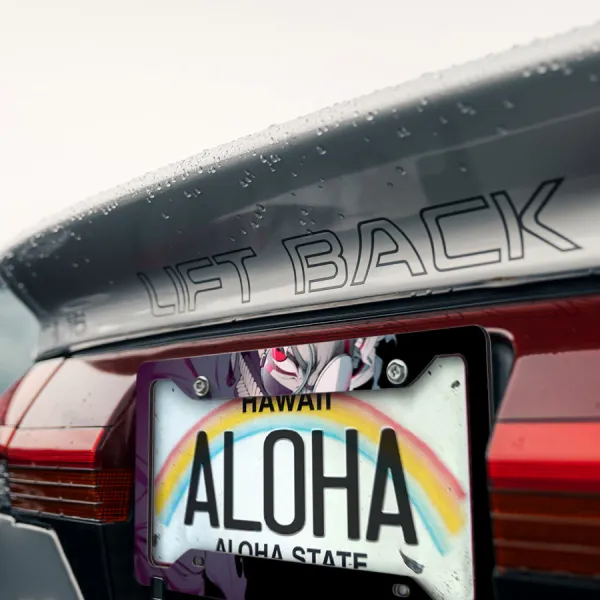 Ken Takakura v3 Okarun Occult-Kun Glasses Four-Eyes Kintama Turbo Granny Spiritual Power Anime Manga Printed Aluminum Composite Car License Plate Frame>