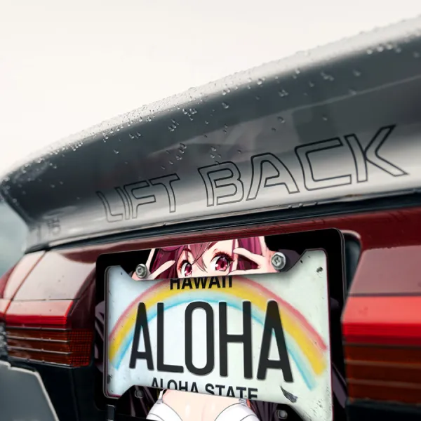 Momo Ayase v4 Paranormal Turbo-Granny Spirit Medium Okarun Waifu Girl Anime Manga Printed Aluminum Composite Car License Plate Frame>