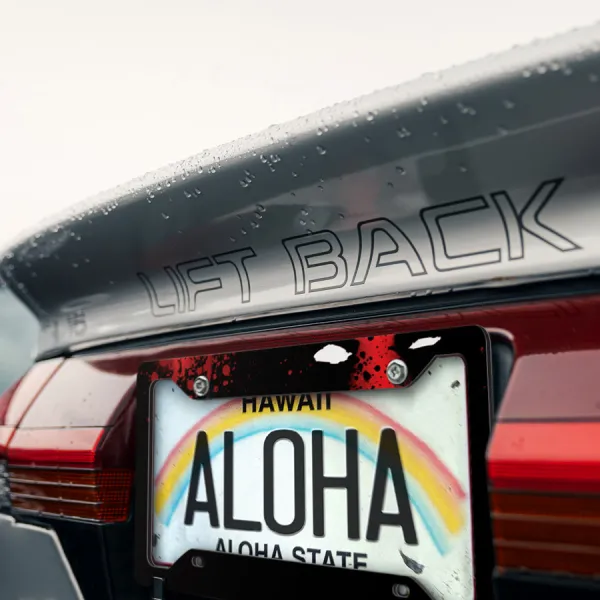 Wade Wilson Blood Badass Comic Weapon X Printed Aluminum Composite Car License Plate Frame>