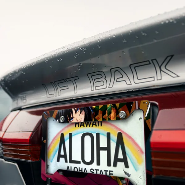 Giyu Tomioka v1 Water Hashira Haori Demon Anime Manga Anime Manga Printed Aluminum Composite Car License Plate Frame>