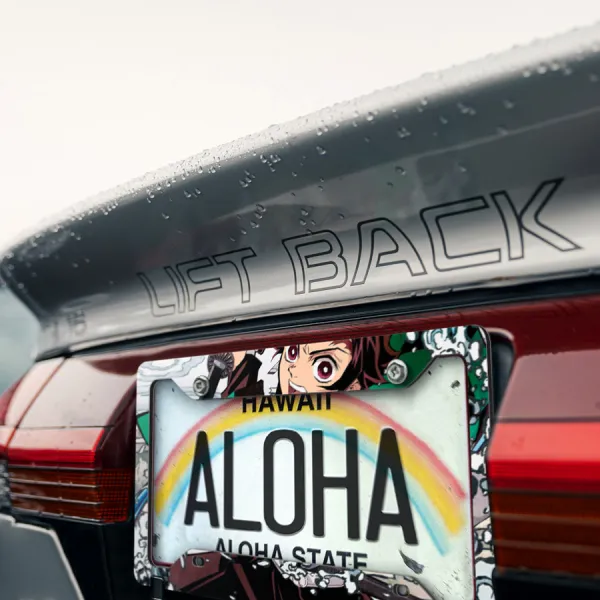 Tanjiro Kamado v1 Scar Mark Slayer Corps Kanoe-Ranked Anime Manga Anime Manga Printed Aluminum Composite Car License Plate Frame>