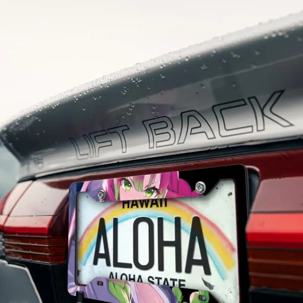 Mitsuri Kanroji v1 Love Hashira Breathing Nichirin Sword Mark Corps Otaku Waifu Girl Anime Manga Printed Aluminum Composite Car License Plate Frame>