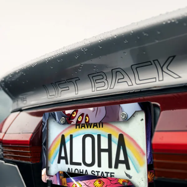 Kokushibo v1 Six Eyes Michikatsu Tsugikuni Moon Breathing Corps Twelve Kizuki Anime Manga Printed Aluminum Composite Car License Plate Frame>