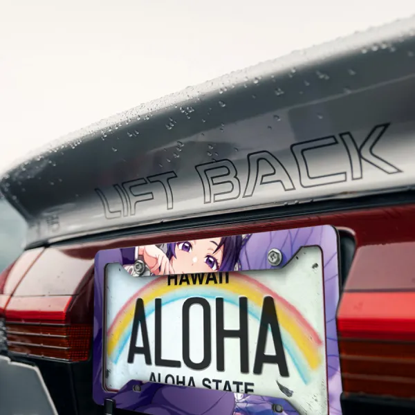 Shinobu Kocho v1 Insect Hashira Breathing Monarch Butterfly Corps Waifu Girl Anime Manga Printed Aluminum Composite Car License Plate Frame>