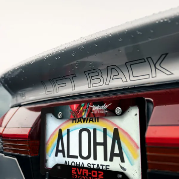 Eva Unit 02 Asuka Langley Soryu Angel NERV Anime Manga Printed Aluminum Composite Car License Plate Frame>