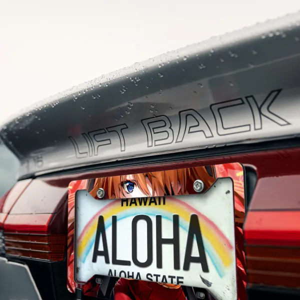 Eva Unit 02 Asuka Langley Soryu v2 Angel NERV Anime Manga Printed Aluminum Composite Car License Plate Frame>