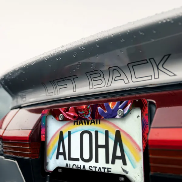 Eva Unit 02 v2 Asuka Langley Soryu Pilot Angel NERV Tokyo 3 Warning Emergency Magi Mecha Waifu Girl Anime Manga Printed Aluminum Composite Car License Plate Frame>