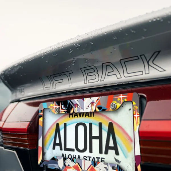 Strelizia v1 Code 002 Partner Killer Zero Two Pilot Parasite Pistil Klaxo Sapiens Hybrid APE Special Forces Anime Manga Printed Aluminum Composite Car License Plate Frame>