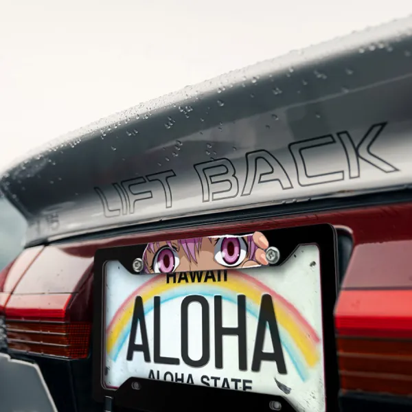 Yuno Gasai v1 Sexy Hot Survival Game Yukiteru Amano Deus Ex Machina Muru Anime Manga Printed Aluminum Composite Car License Plate Frame>