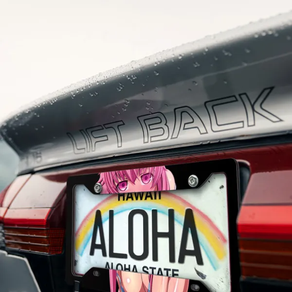 Yuno Gasai v2 Sexy Hot Survival Game Yukiteru Amano Deus Ex Machina Muru Anime Manga Printed Aluminum Composite Car License Plate Frame>