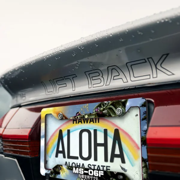 MS-06S Zaku II Commander Type Char Aznable Principality Of Zeon Anime Manga Printed Aluminum Composite Car License Plate Frame>