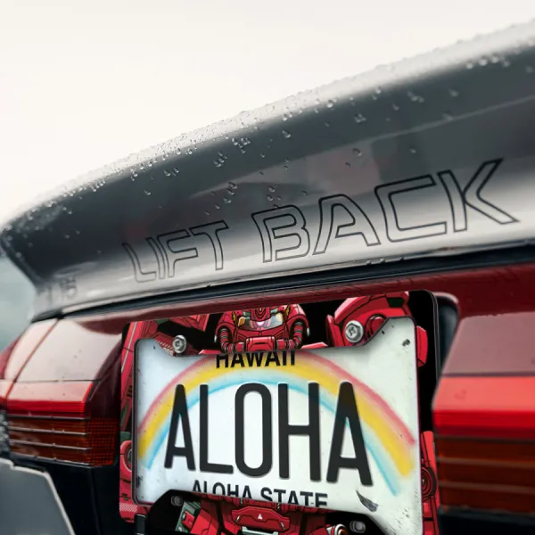 MS-06S Zaku II v2 Commander Type Char Aznable Principality Of Zeon Zeonic Mecha Robot Armor Core Anime Manga Printed Aluminum Composite Car License Plate Frame>