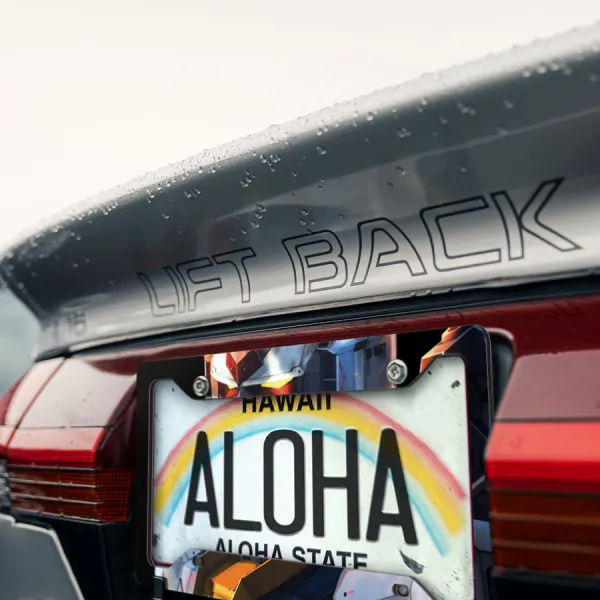 RX-78-2 v4 Amuro Ray Earth Federation Forces E.F.F. White Devil Zeon Armor Core Block System Mecha Robot Anime Manga Printed Aluminum Composite Car License Plate Frame>