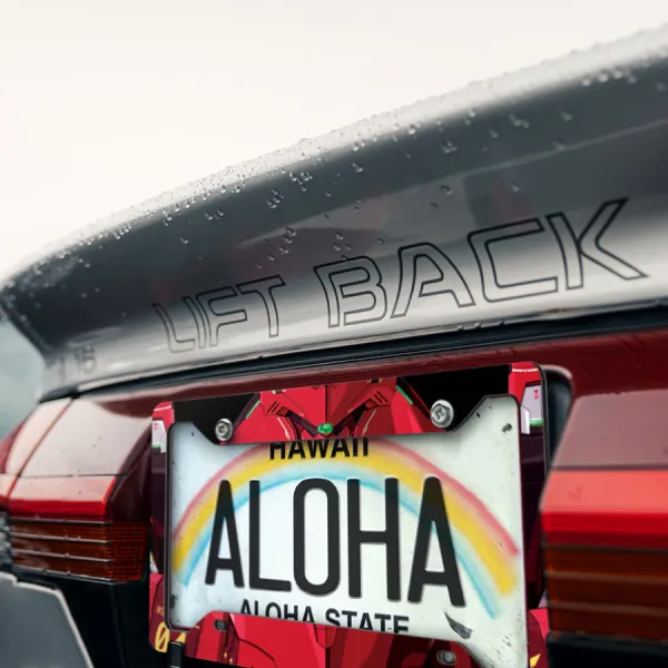 MSN-04 Sazabi v1 Char Aznable Principality Neo Zeon Ground Type Newtype Zeonic Mecha Robot Armor Core Anime Manga Printed Aluminum Composite Car License Plate Frame>