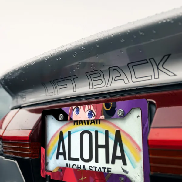 Kagura v2 Yorozuya Amanto Yato Tribe Cheongsam China Girl Sadaharu Anime Manga Printed Aluminum Composite Car License Plate Frame>