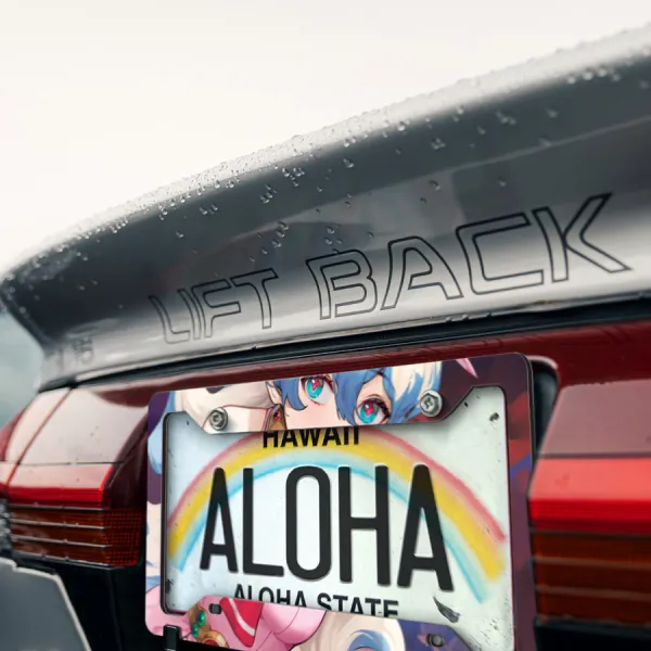 Nia Teppelin v1 Lordgenome Spiral Anti-Spiral Simon Messenger Waifu Girl Anime Manga Printed Aluminum Composite Car License Plate Frame>