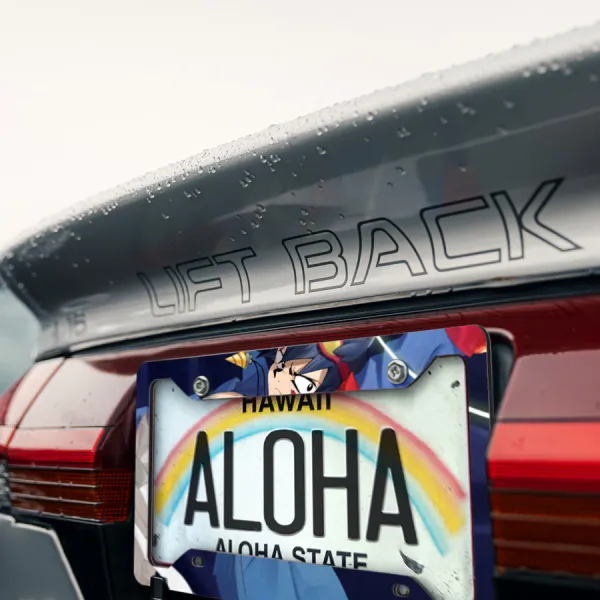 Simon v1 The Digger Core Drill Spirals Team Dai Gunmen Mecha Pilot Anime Manga Printed Aluminum Composite Car License Plate Frame>