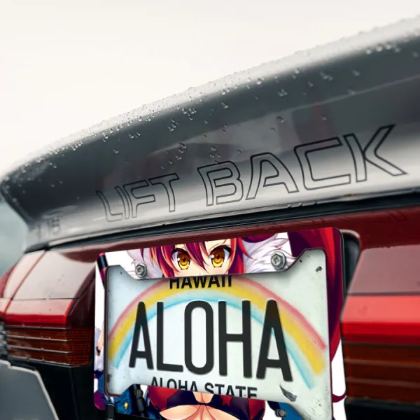 Yoko Littner Barrett M82 Sniper Rifle Anti-Spiral Lordgenome Kamina Gunmen Sexy Hot Boobs Anime Girl Printed Aluminum Composite Car License Plate Frame>