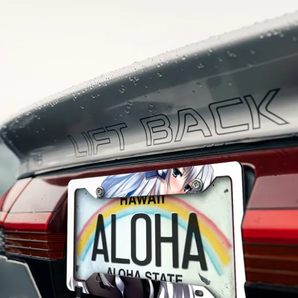 Horizon Ariadust v1 Matsudaira P-01s Musashi Sexy Hot Anime Manga Girl Printed Aluminum Composite Car License Plate Frame>