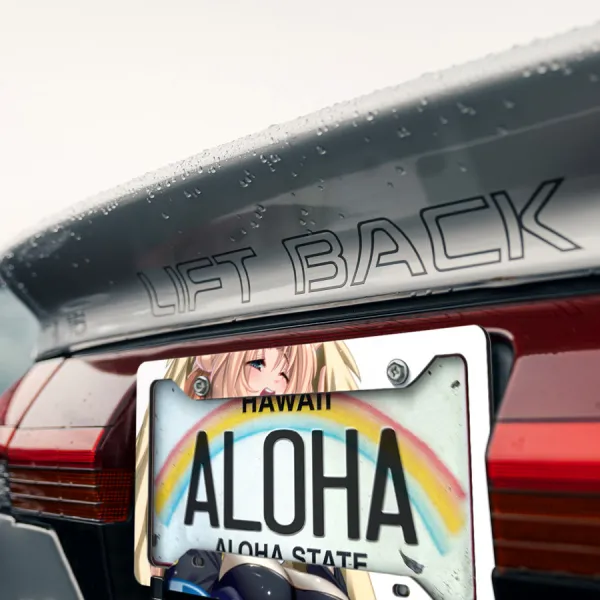 Margot Naito v1 Mage Musashi Ariadust Academy Chancellor Board Sexy Hot Anime Manga Girl Printed Aluminum Composite Car License Plate Frame>