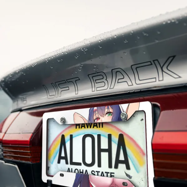 Tomo Asama v2 Student Musashi Ariadust Academy Sexy Hot Anime Manga Girl Printed Aluminum Composite Car License Plate Frame>