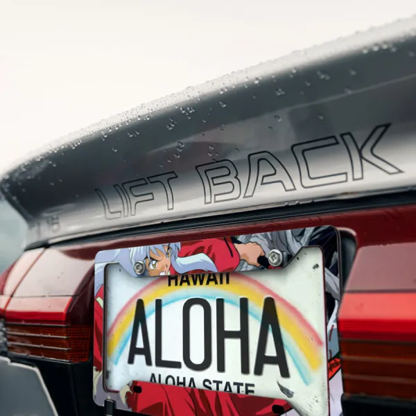 Dog Demon v1 Sacred Shikon Jewel Slayer Kagome Higurashi Kikyō Anime Manga Printed Aluminum Composite Car License Plate Frame>