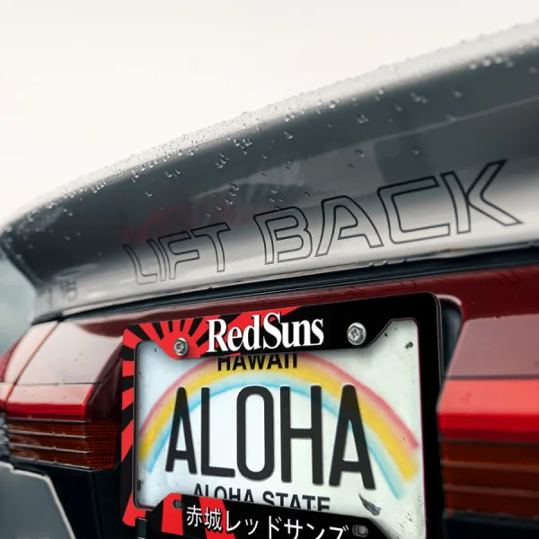 RedSuns Team Akagi Rising Sun Ryosuke Keisuke Takahashi Kenta Nakamura Gunma S14 RX-7 JDM Anime Manga Racing Printed Aluminum Composite Car License Plate Frame>