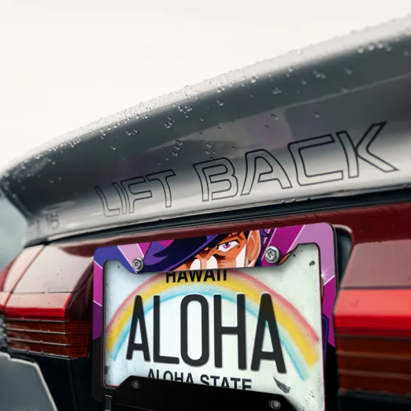 Joestar v2 Phantom Blood Battle Tendency Stardust Crusaders Golden Wind Anime Manga Printed Aluminum Composite Car License Plate Frame>