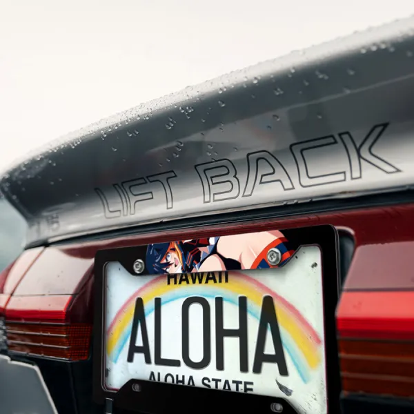 Ryuko Matoi Scissor v1 Senketsu Goku Sexy Hot Boobs Ass Honnouji Academy Nudist Beach Anime Manga Printed Aluminum Composite Car License Plate Frame>