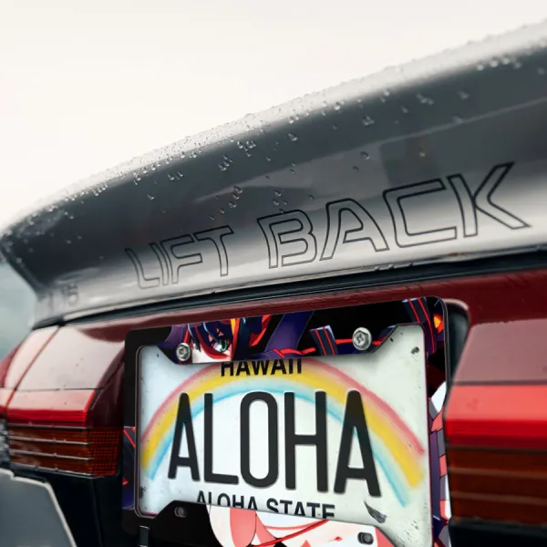 Ryuko Matoi Scissor v2 Senketsu Goku Sexy Hot Boobs Ass Honnouji Academy Nudist Beach Anime Manga Printed Aluminum Composite Car License Plate Frame>